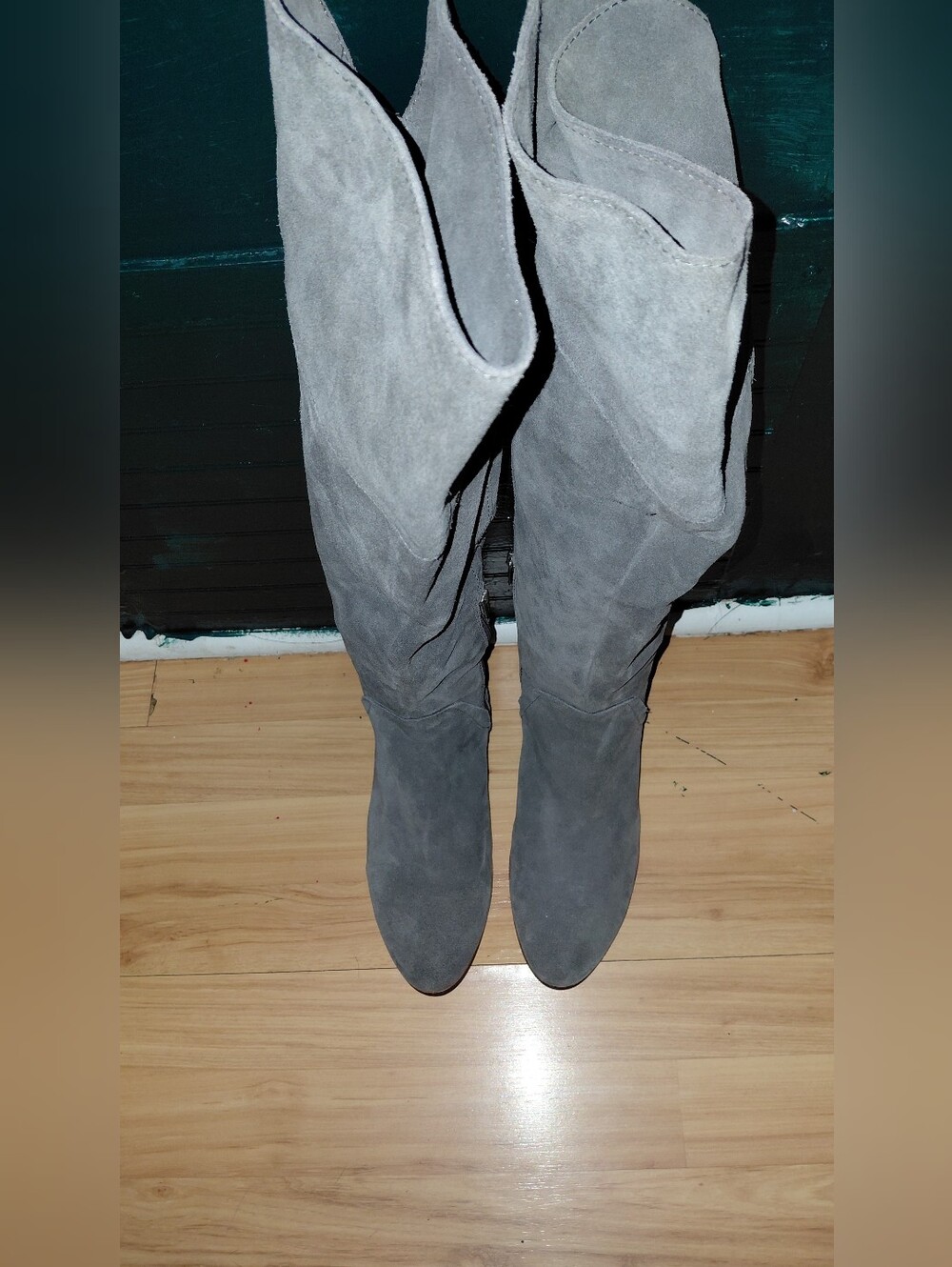 Vince Camuto Women's Over-the-Knee Suede Boots - Gray Size 9.5 - Picture 2 of 7